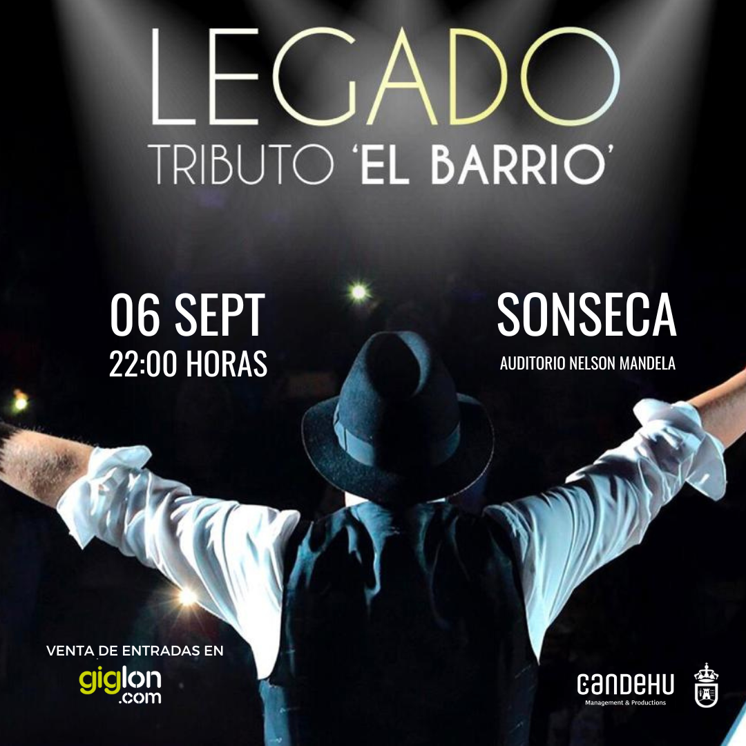 Concierto tributo a 'El Barrio' por la banda Legado el 6 de septiembre en el Auditorio Nelson Mandela de Sonseca. El evento comienza a las 22:00 horas. Compra tus entradas en Giglon.com.